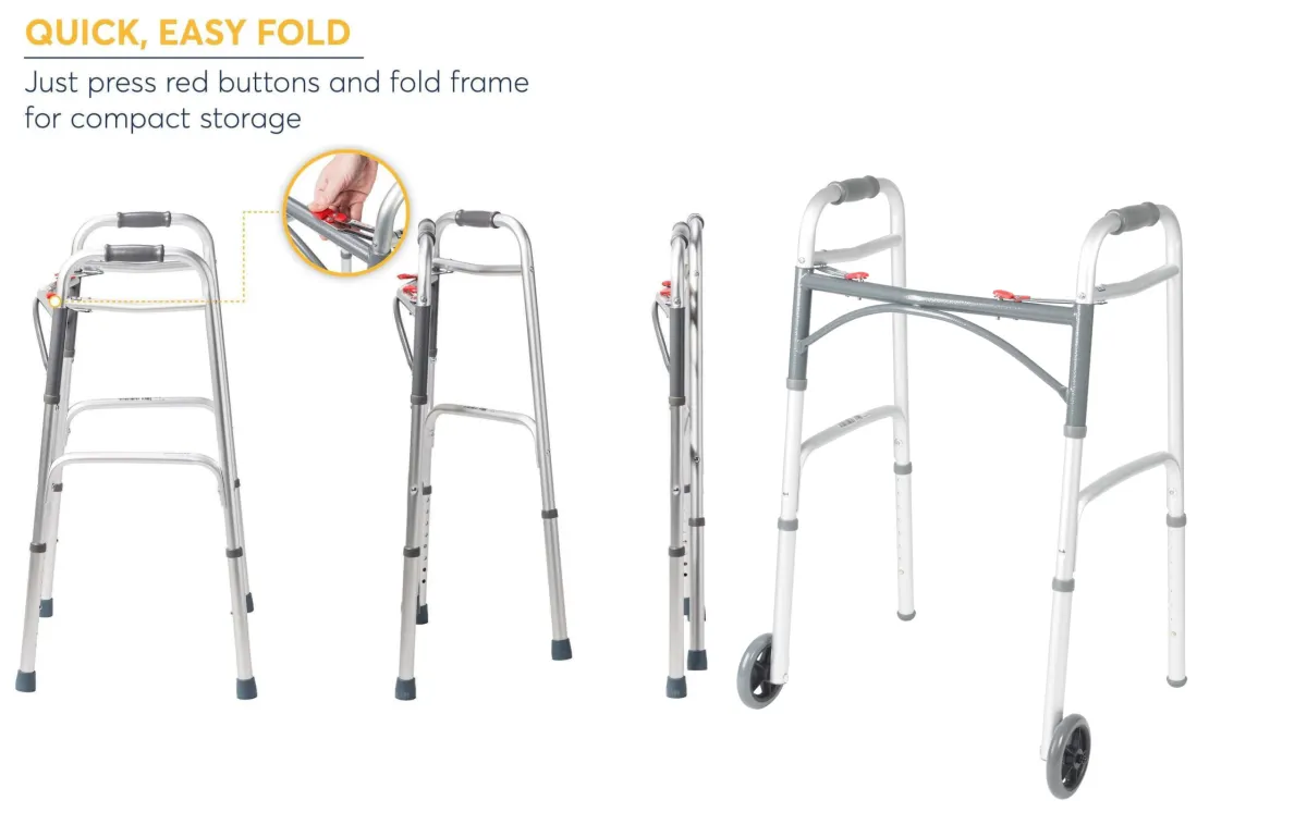 Drive Medical Two-Button Folding Walker — Best Budget Pick