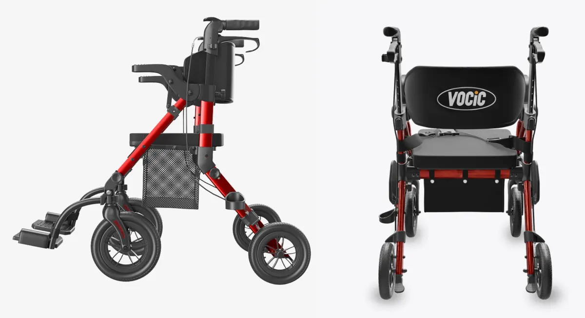 VOCIC Rollator-Transport Chair Combo — Best Hybrid