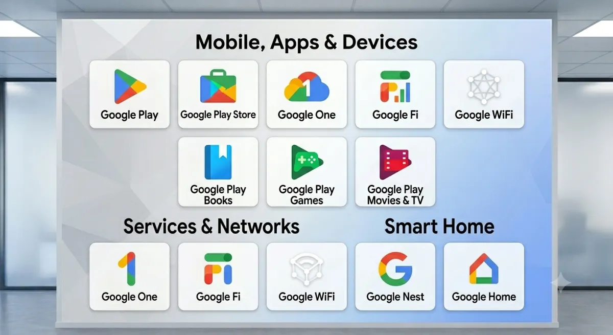 Mobile, Apps & Devices in Google services