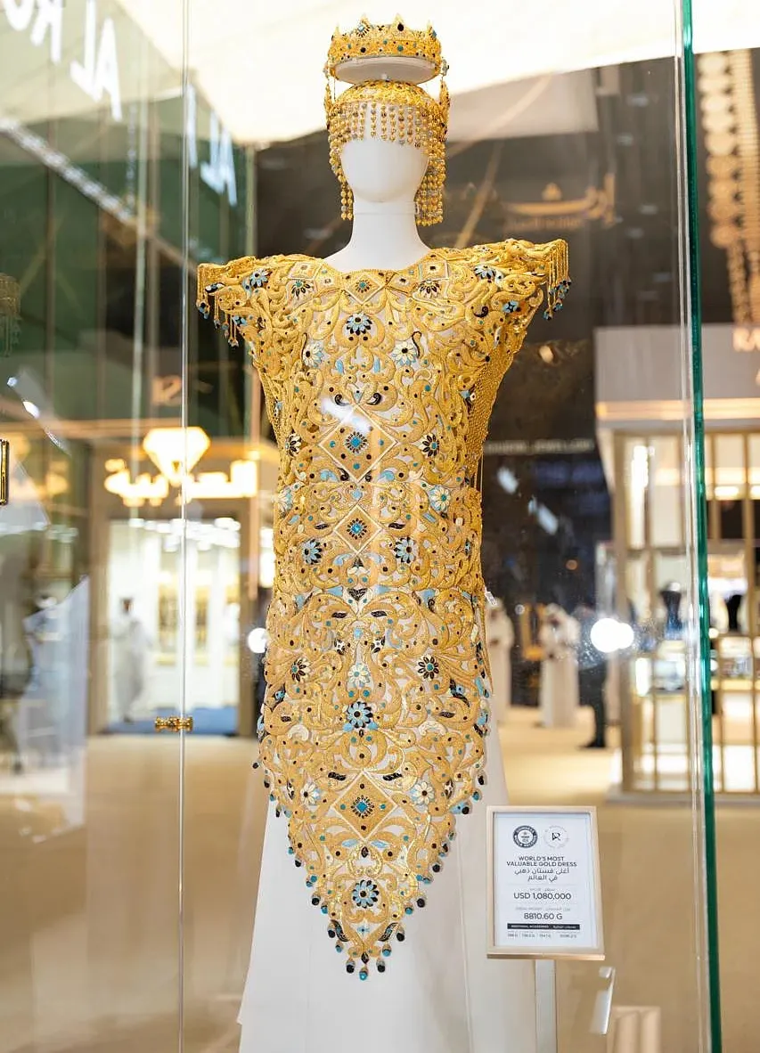 UAE Strikes Record Again: 10Kg Pure Gold Masterpiece Named World’s Most Expensive Dress