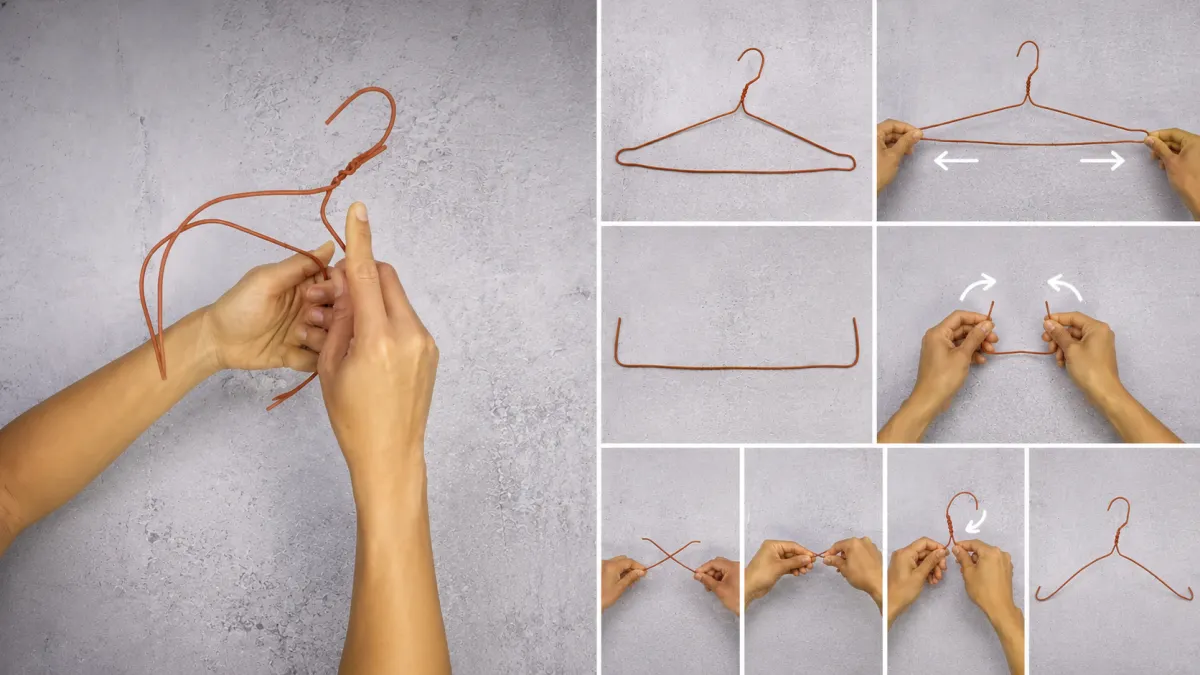 Cap Hanger from a Wire Hanger