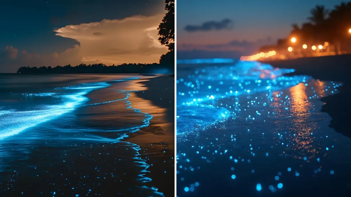 Vaadhoo Island in the Maldives Looks Like a Glowing Blue Ocean at Night