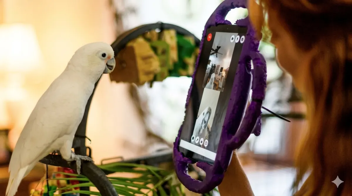 Video Calls Help Lonely Parrots Stay Social