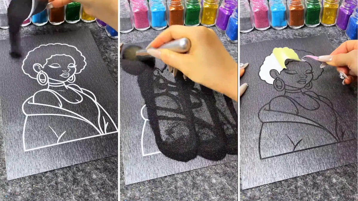 DIY Glitter Portrait: The Surprisingly Simple Craft Project Everyone Is Watching
