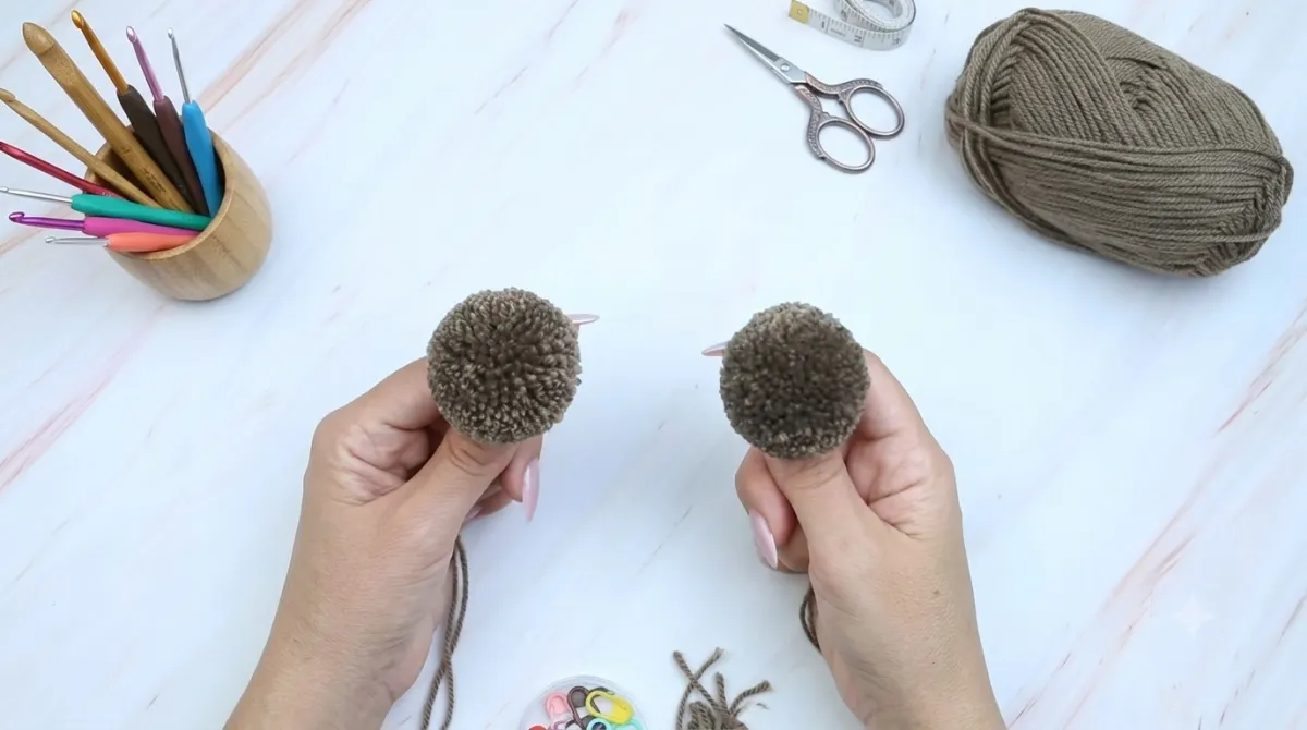 Step 9: Prepare Two Matching Pom-Poms