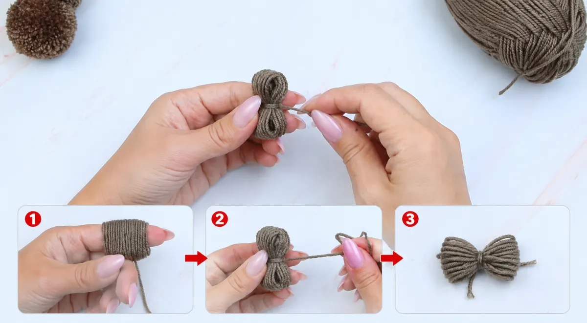 Step 13: Tie the Small Yarn Bundle Securely