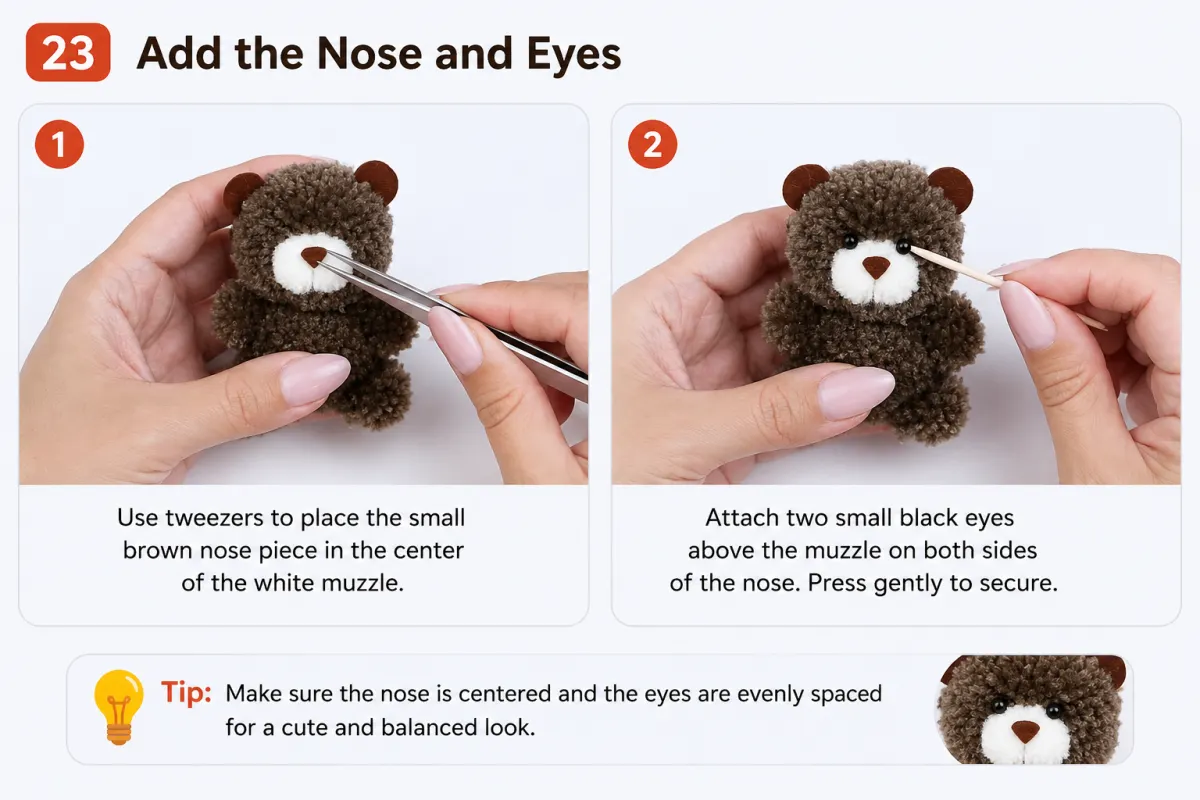 Step 23: Add the Nose and Eyes