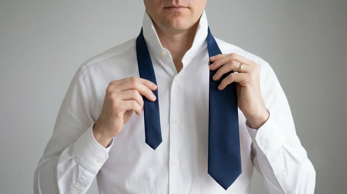 Step 1: Position the Tie Correctly