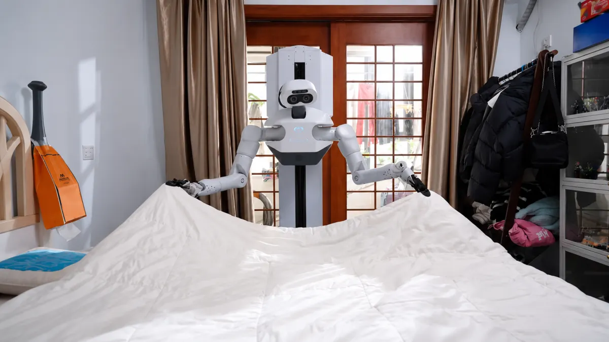 AI robot make your bed