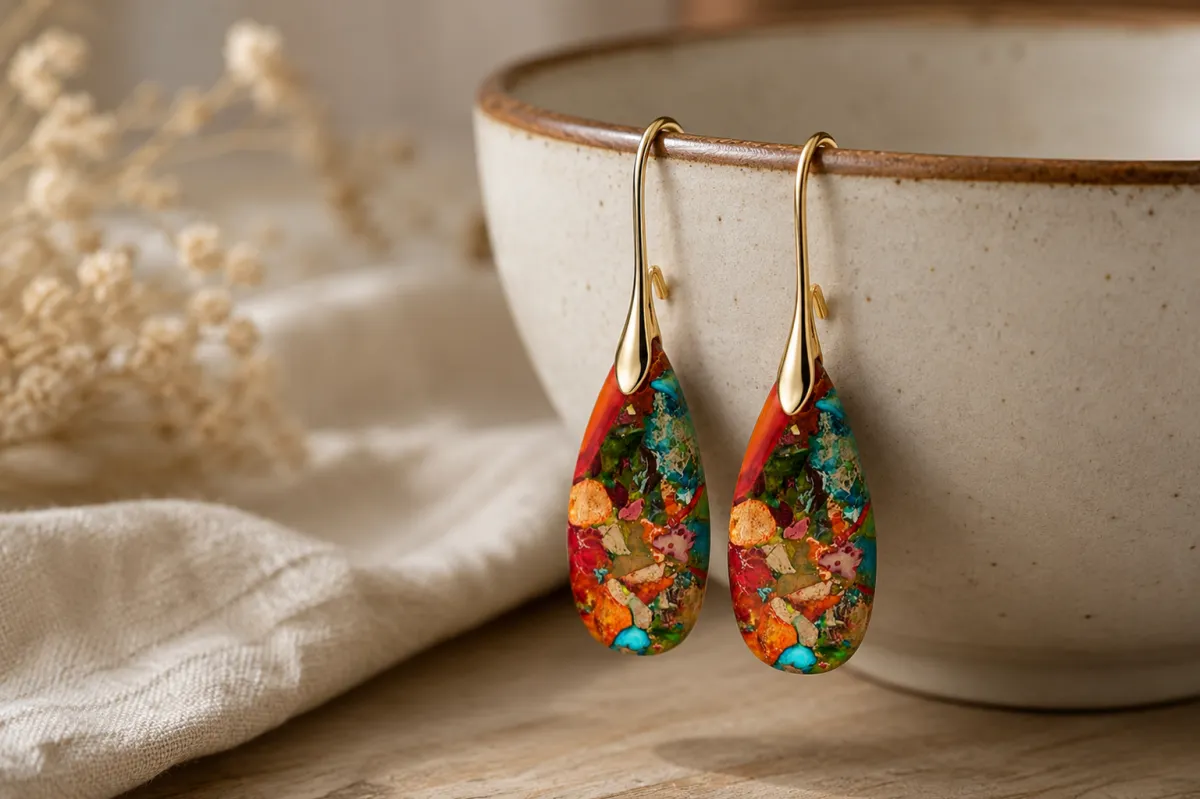 A Pair of Natural Stone Earrings That She Can Wear Every Day