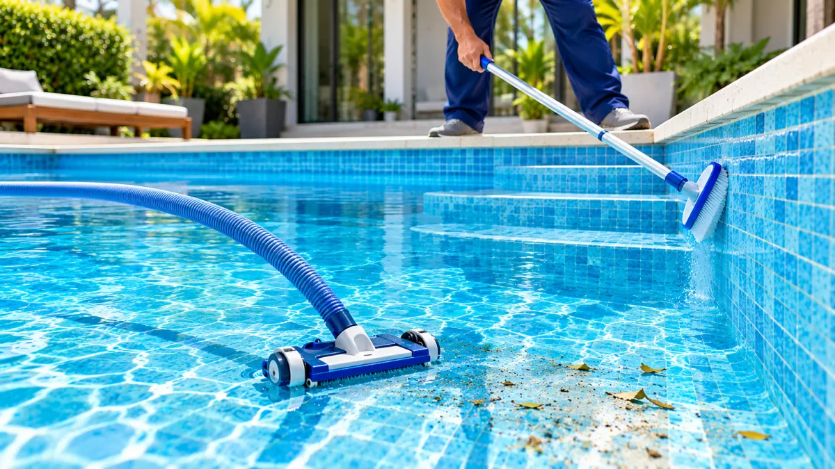 Brush and Vacuum the Pool