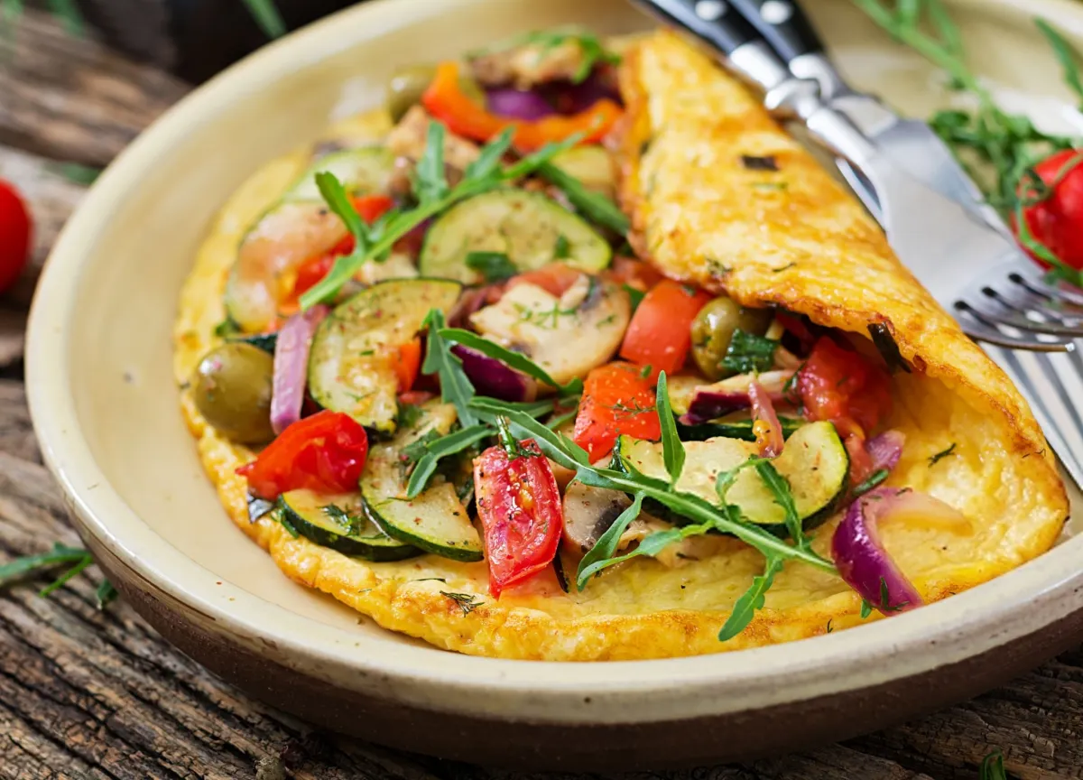 Tomato and Mushroom Omelet