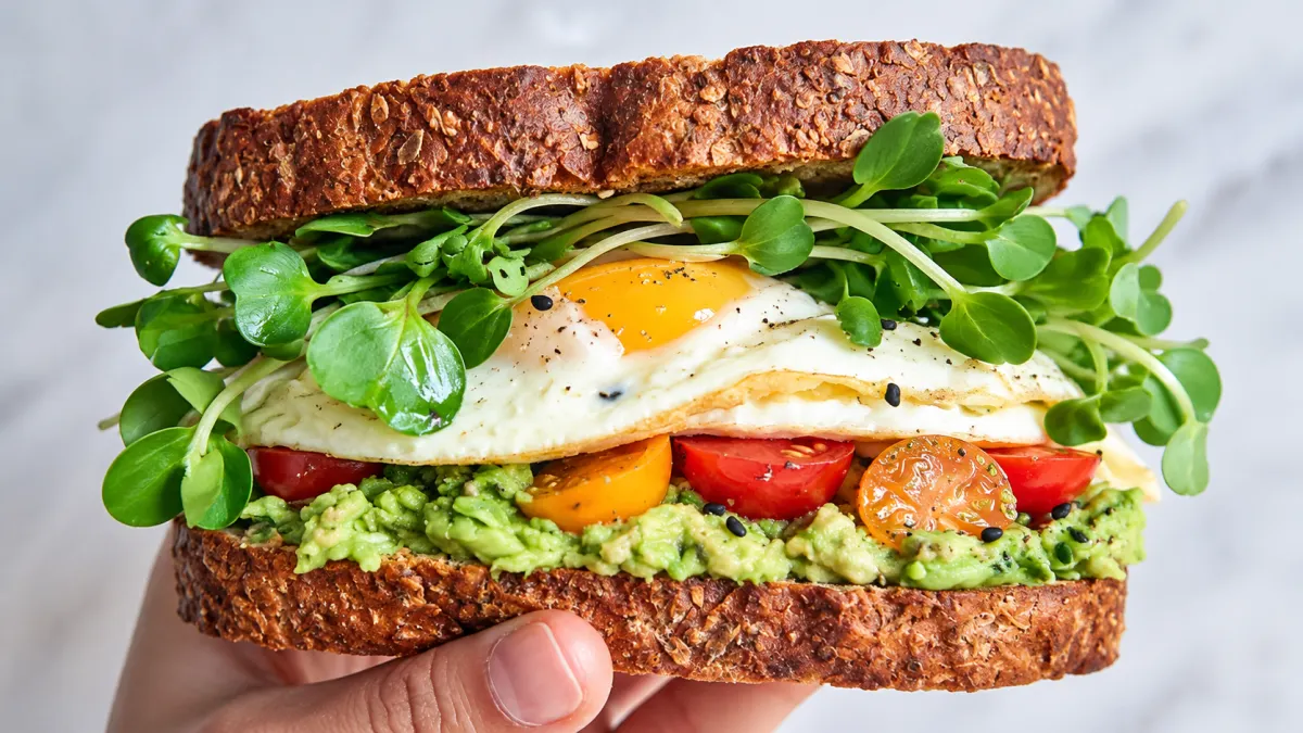 Egg and Avocado Sandwich