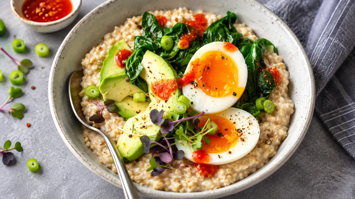Savory Oatmeal With Egg