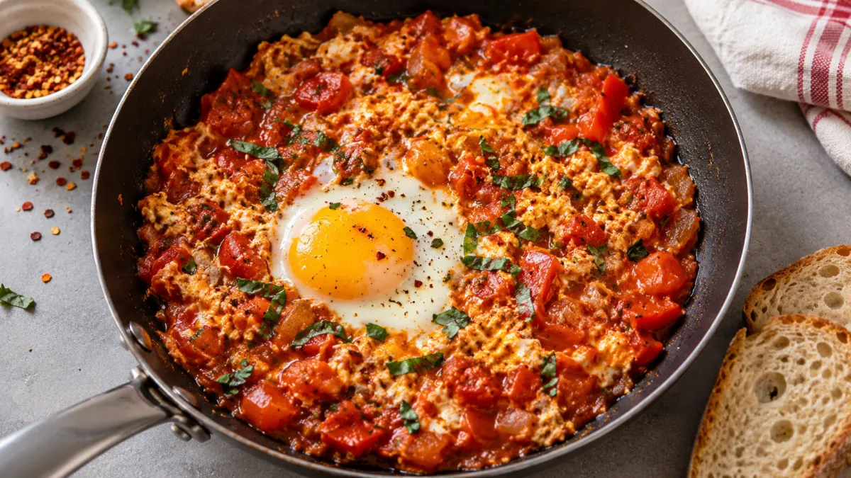 Eggplant and Tomato Omelet