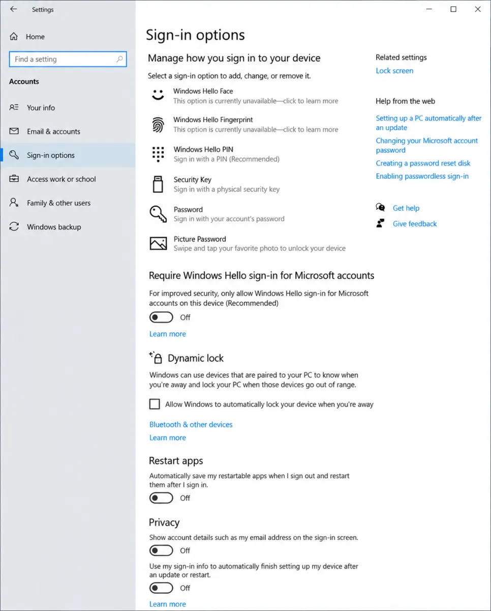How to Set a Password on Windows 10