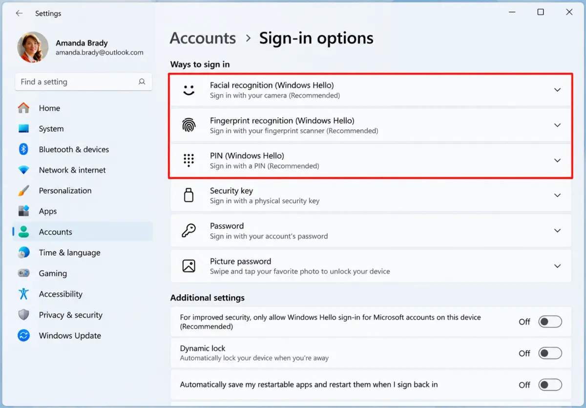 A More Convenient Way to Sign In: Windows Hello and PINs