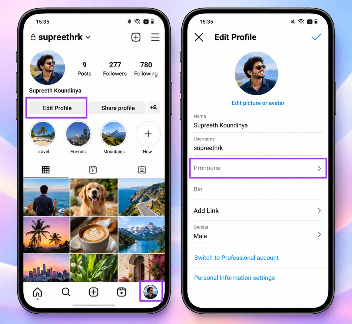 How to Add Pronouns to Your Instagram Profile