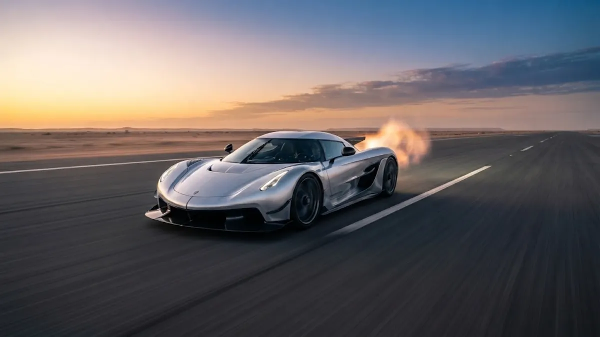 Koenigsegg Jesko Absolut High-Speed Runway Run