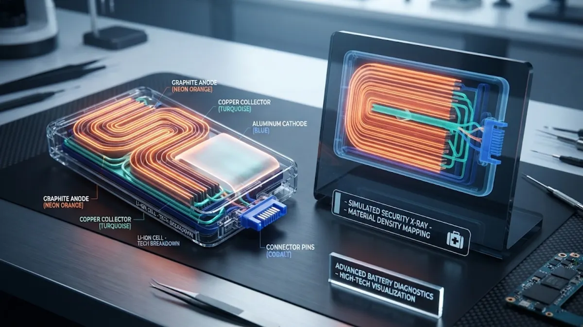 Lithium Ion Battery Multi Layered Security X-Ray Signature