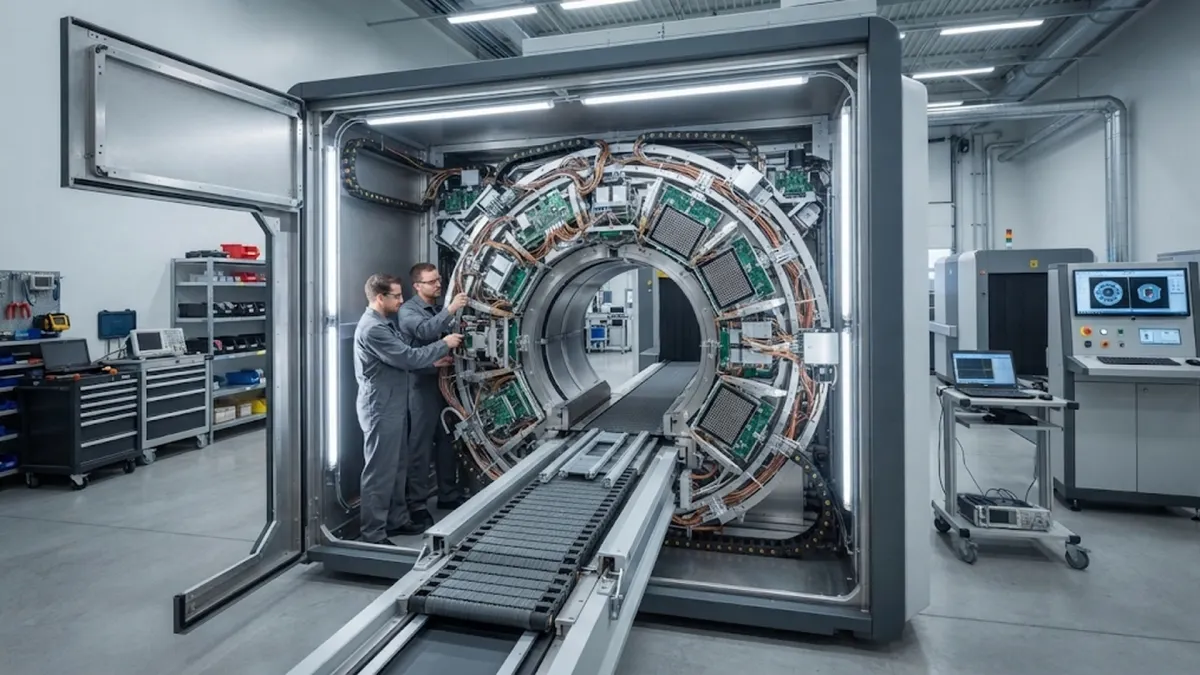 Modern 3D Computed Tomography Rotating Gantry Airport Baggage Scanner