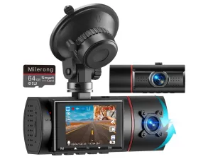 Dual Dash Cam Front & Inside with 64GB Card image