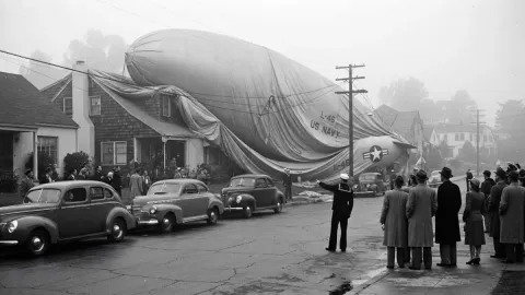 The Ghost Blimp L-8: Why a US Navy Airship Landed on a Suburban Street with No Crew