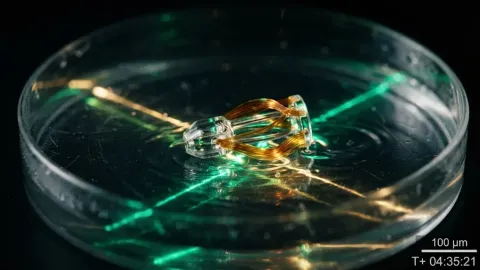 MIT Builds Tiny Biological Robots That Swim Using Living Muscle Tissue