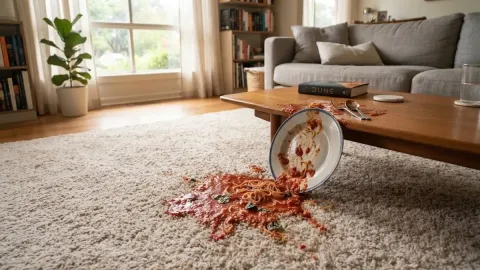 How to Get Stubborn Red Sauce and Grease Out of Carpets in 10 Minutes (Without Bleach)