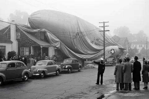 The Ghost Blimp L-8: Why a US Navy Airship Landed on a Suburban Street with No Crew