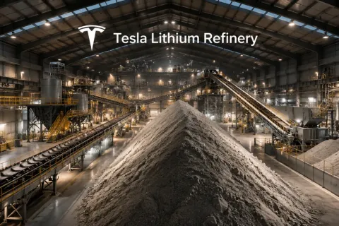 Tesla Lithium Refinery in Texas: Inside North America's First Spodumene-to-LiOH Plant