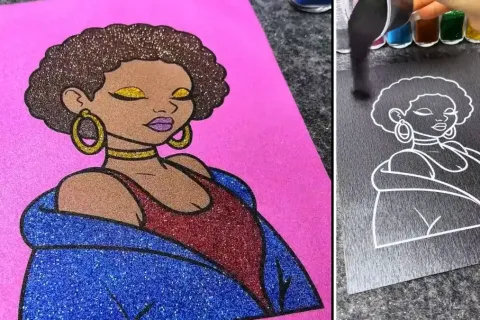 DIY Glitter Portrait: The Surprisingly Simple Craft Project Everyone Is Watching