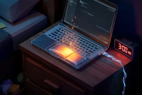 The Overnight 100% Trap: What Actually Happens Under Your Laptop Keyboard While You Sleep