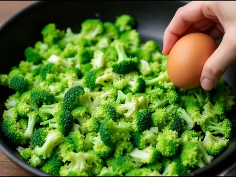 Skip the Oven,This Cheesy Broccoli & Egg Skillet Is Ready in Just 10 Minutes ⭐