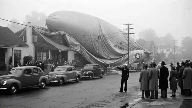 The Ghost Blimp L-8: Why a US Navy Airship Landed on a Suburban Street with No Crew