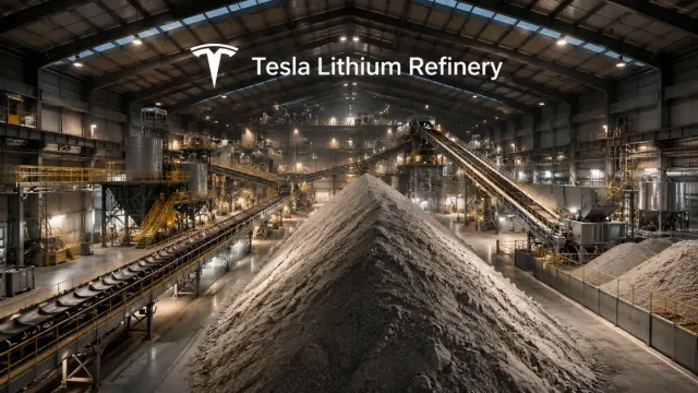 Tesla Lithium Refinery in Texas: Inside North America's First Spodumene-to-LiOH Plant