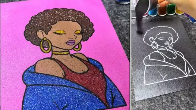 DIY Glitter Portrait: The Surprisingly Simple Craft Project Everyone Is Watching