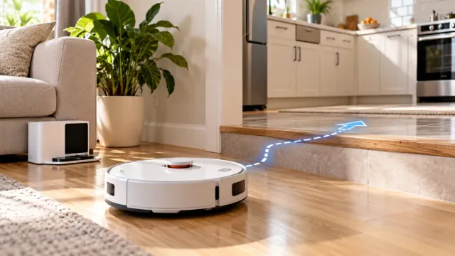 How to Clean a Kitchen With a Step Between Rooms Using a Robot Vacuum